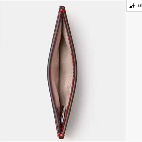 kate spade Bridget Patent Small Slim Card Holder KS Bright Red NWT - Picture 2 of 3